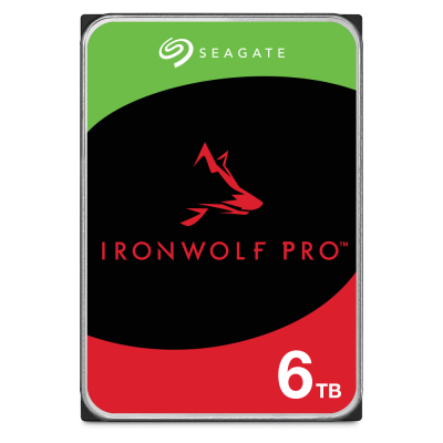 Disco rígido Seagate IronWolf Pro 6TB preto, verde e vermelho