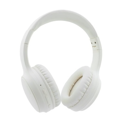 Auriculares over-ear brancos sem fios com almofadas macias