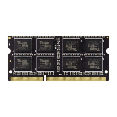 Módulo de memória RAM Team Elite DDR3 SO-DIMM preto com contactos dourados