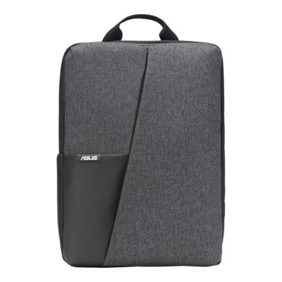 Mochila ASUS cinza e preta com bolso frontal