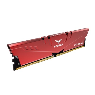 Módulo de memória RAM T-Force Vulcan Z vermelho com dissipador de calor
