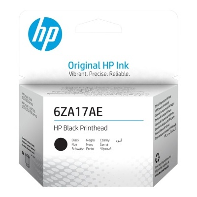 Embalagem de tinteiro preto HP modelo 6ZA17AE