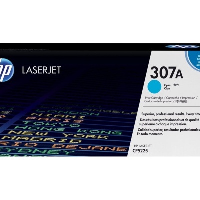 Embalagem de cartucho de toner HP LaserJet 307A CF741A preto para impressora