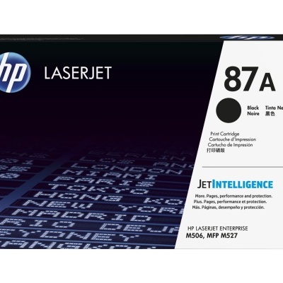 Embalagem do cartucho HP LaserJet 87A CF287A preto para impressoras HP Enterprise