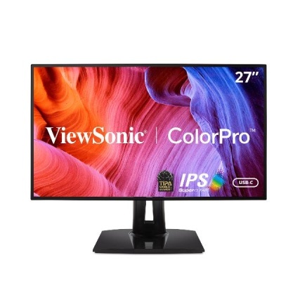 Monitor ViewSonic ColorPro 27 polegadas com ecrã IPS e suporte preto