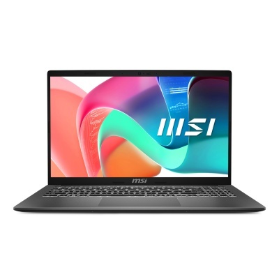 Portátil MSI Modern 14 cinzento com ecrã colorido e teclado
