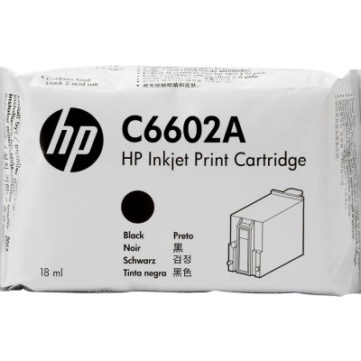 Embalagem branca de cartucho de tinta HP C6602A preta para impressora jato de tinta