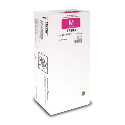 Embalagem retangular branca para tinteiro Epson cor magenta