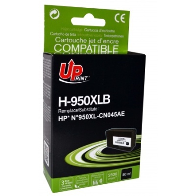 Embalagem de cartucho de tinta compatível HP H-950XLB preta e verde