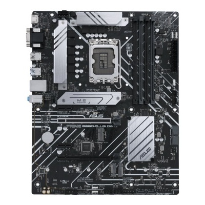 Placa-mãe ASUS PRIME B660-PLUS D4 preta e prata para computador