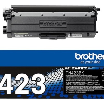 Toner preto Brother TN423BK com embalagem azul e preta
