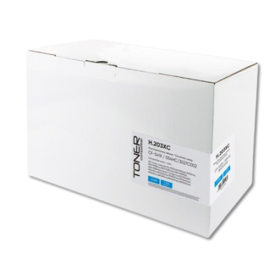 Caixa branca de cartão com etiqueta de toner para impressora