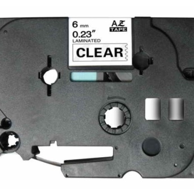 fita de rotulagem laminada AZ Tape cilindro preto com etiqueta