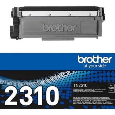 Toner Brother TN2310 preto com embalagem azul e preta
