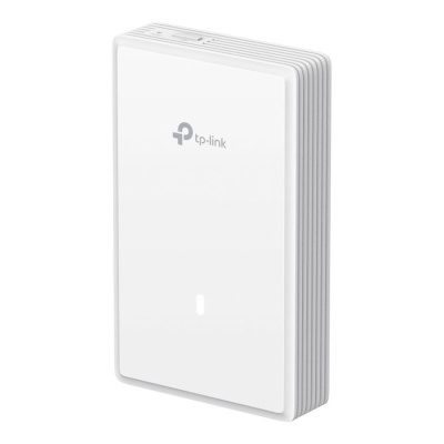 Repetidor Wi-Fi branco TP-Link com luz indicadora