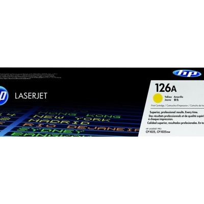 Embalagem HP LaserJet 126A toner amarelo