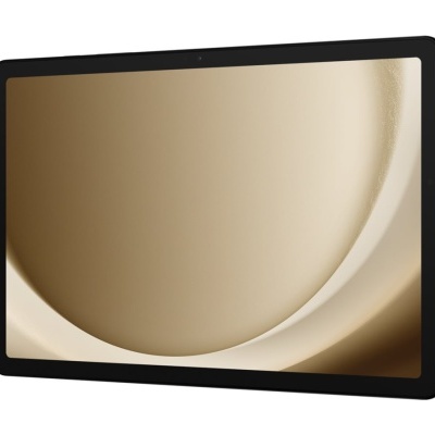 Ecrã tátil rectangular preto com imagem abstrata em tons bege