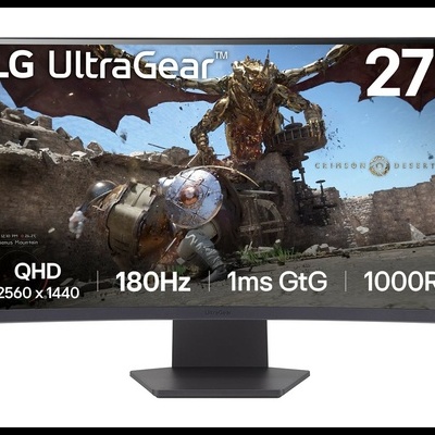Monitor de gaming LG UltraGear curvo preto 27 polegadas