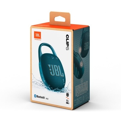 Embalagem do altifalante portátil Bluetooth JBL Clip 5 azul