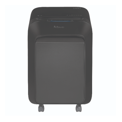 Trituradora de papel preta Fellowes LX211 com rodízios