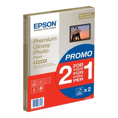 Pacote de Papel Fotográfico Premium Glossy da EPSON com promoção 2 por 1