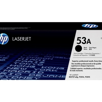 Embalagem de cartucho de tóner HP LaserJet 53A preto