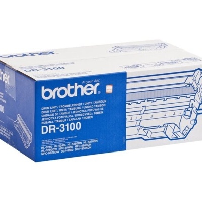 Caixa branca e azul do tambor de impressão Brother DR-3100