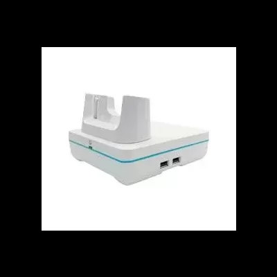 Base de carregamento branca com portas USB