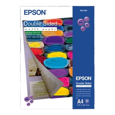 Pacote de papel mate EPSON A4 para impressão dupla face com 50 folhas.