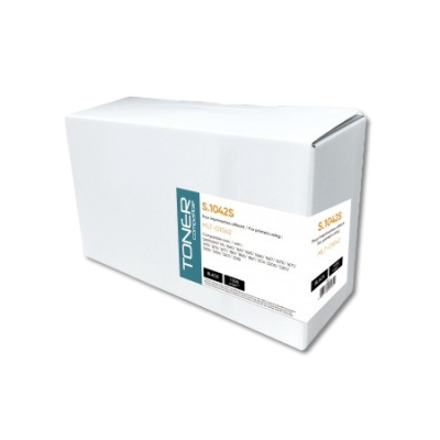 Caixa branca de toner para impressora com etiqueta detalhada na lateral