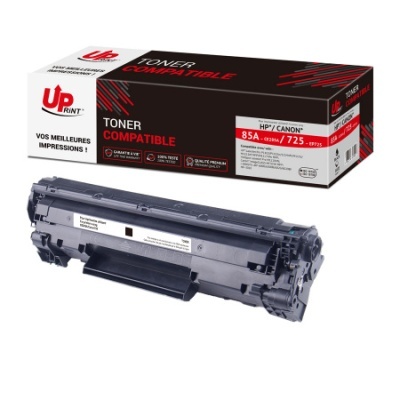 Dose de toner compatível HP/Canon 85A/725 em caixa preta, branca e vermelha