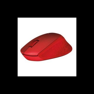 Rato de computador vermelho com textura triangular e roda de scroll