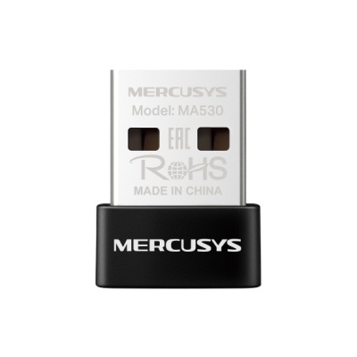 Adaptador USB MERCUSYS MA530 prateado com base preta e texto impresso