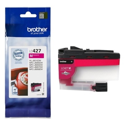 Cartucho de tinta Brother LC427 M magenta na embalagem azul