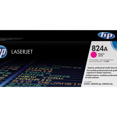 Embalagem toner HP LaserJet magenta 824A modelo CB383A