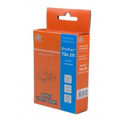 Caixa de fita para etiquetadora Brother TZe 211 laminada