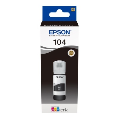 Embalagem de tinta para impressora Epson 104 preta