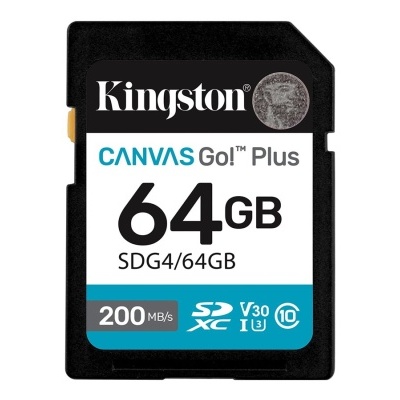 Cartão de memória Kingston CANVAS Go! Plus 64GB preto