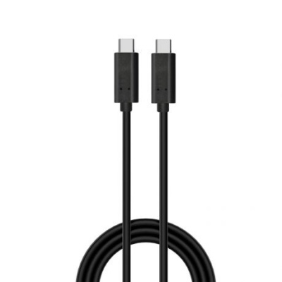 Cabo USB preto com conectores USB-C