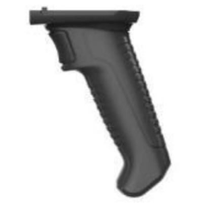 Empunhadura preta de plástico rígido com textura antiderrapante