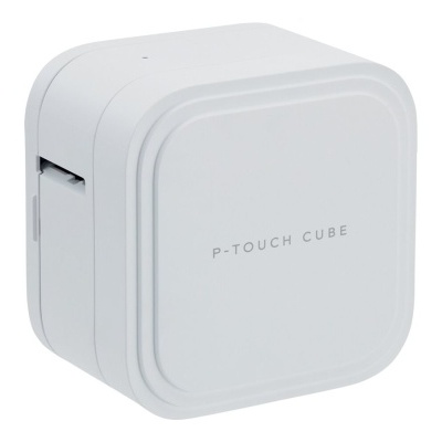 Impressora de etiquetas portátil branca P-TOUCH CUBE