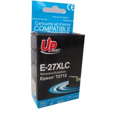 Embalagem de tinteiro preto e azul UP PRINT E-27XLC para Epson T2712