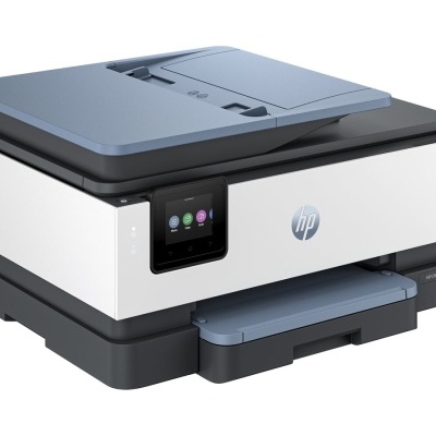 Impressora multifunções HP branca com visor digital