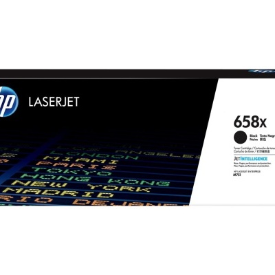 Embalagem de toner HP LaserJet 658X preto