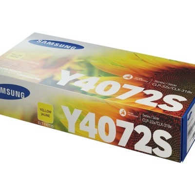 Caixa de toner Samsung Y4072S amarela para impressora com design colorido