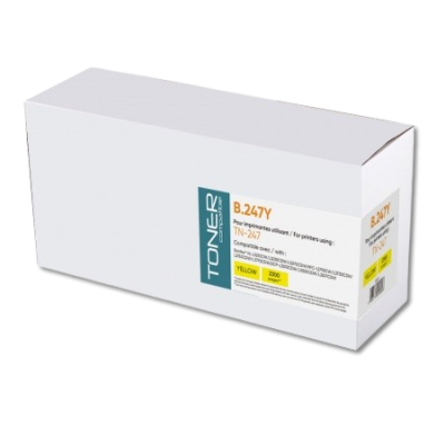 Caixa branca de toner amarelo modelo B.247Y da Toner