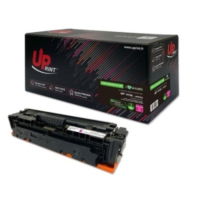 Cartucho toner preto UP RINT HP 415A com embalagem colorida e etiquetas
