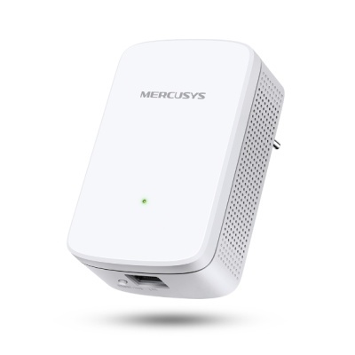 Extensor Wi-Fi branco MERCUSYS com LED verde e porta Ethernet