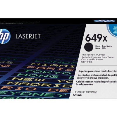 Embalagem toner HP LaserJet 649X preto CE260X para impressora CP4525