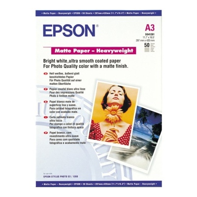 Pacote de papel para impressão Epson A3 fosco e de alta gramagem